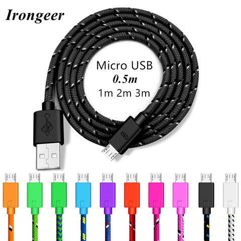Кабель Micro USB, 1 м, 2 м, 3 м, шнур для быстрой зарядки и передачи данных ► Фото 1/6