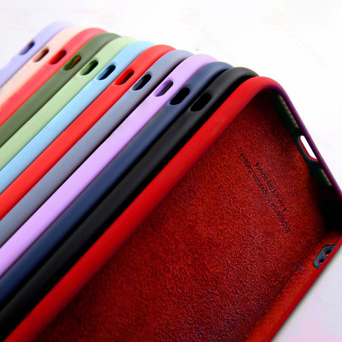 Чехол для RedMi Note 9 9s Pro max 8 8T 7 Pro K20 K30 Pro, мягкий однотонный чехол из жидкого силикона для Xiaomi RedMi 7 7A 8 8A 9A 9C, Новинка ► Фото 1/6