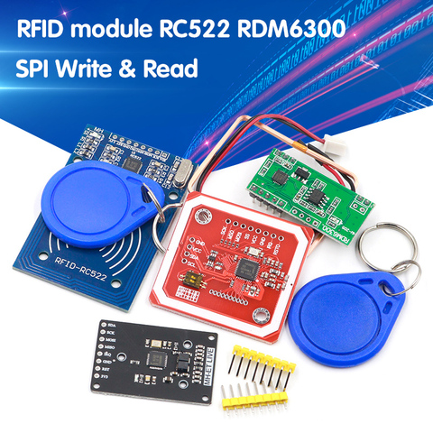 Модуль RFID RC522 MFRC-522 RDM6300, наборы S50 13,56 МГц 125 кГц 6 см с бирками, SPI, запись и чтение для arduino uno 2560 ► Фото 1/6