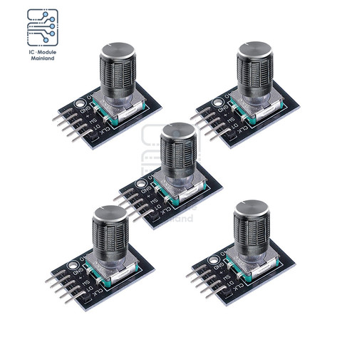 Потенциометр с датчиком вращающегося кодировщика диаметром 15x17 мм, 5 шт./лот Рукоятка кодировщика вала 6 мм типа D для Arduino ► Фото 1/6