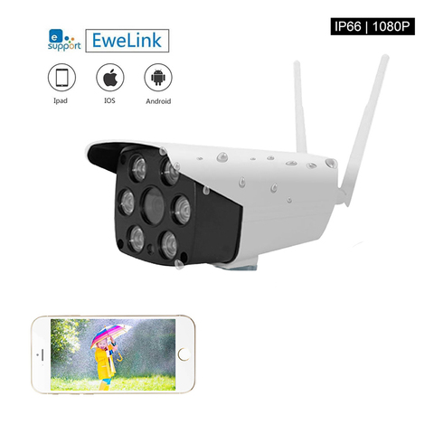 EWeLink водонепроницаемая IP-камера Smart IOT камера 1080P наружная двусторонняя аудиосвязь с ночным видением ИК светодиодная камера ► Фото 1/6