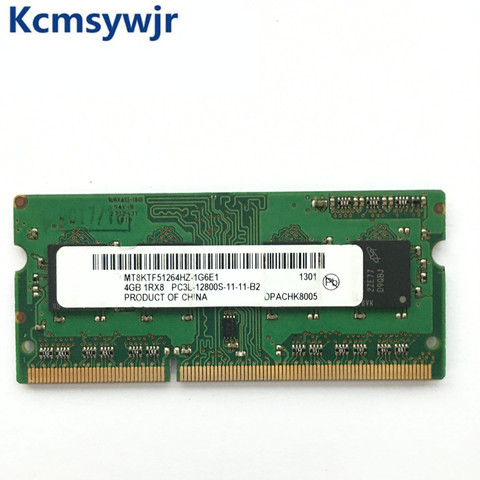 Микрон чипсет 4 Гб 1RX8 2Rx8 PC3L 12800S DDR3 1600 МГц 4 ГБ модуль памяти ноутбука SODIMM RAM ► Фото 1/2