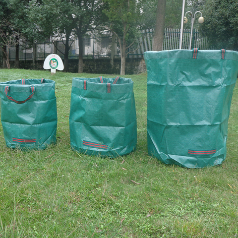 Вместительный многоразовый садовый мешок, складной контейнер для мусора, 120 л ► Фото 1/6