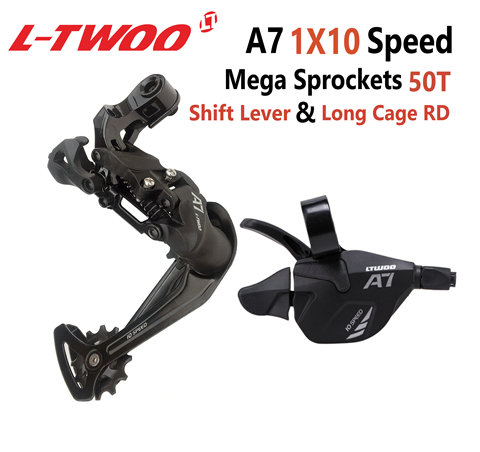 LTWOO A7 1x10 групсет триггерный переключатель передач рычаг + задний переключатель передач для горного велосипеда 10-скоростные кассеты звездоч... ► Фото 1/6