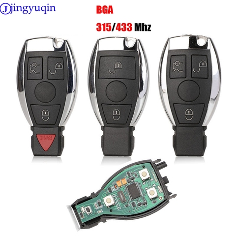Умный дистанционный ключ jingyuqin для Mercedes Benz 2000 +, поддерживает оригинальные NEC и BGA 315 МГц или 433,92 МГц, 3 кнопки ► Фото 1/6