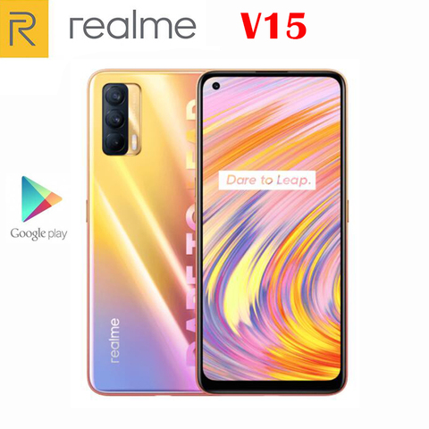 Оригинальный официальный Новое Realme V15 сотовый телефон Dimensity 800U 6,4 дюймов AMOLED 64MP сзади Камера 4310 мА/ч, 50 Вт зарядки андроид 10 ► Фото 1/1