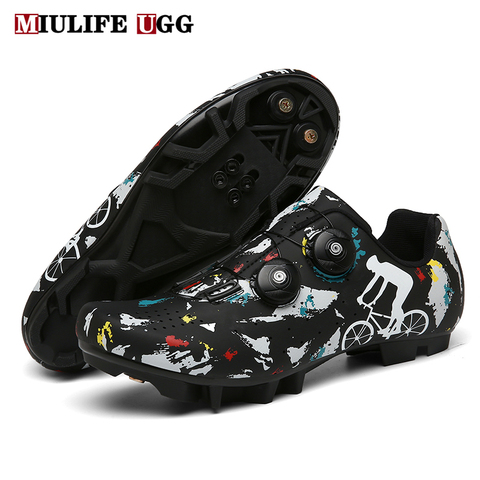 Winter MTB Cycling Shoes Men Outdoor Sports Self-locking Road Bike Sneakers Racing Women Bicycle Shoe Flat Cleat Mountain SPD ► Фото 1/6