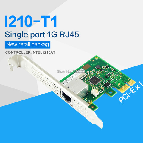 Gigabit Ethernet/Сетевая карта FANMI I210T1, Однопортовый RJ45 PCI Express 2,1x1 контроллер: Intel i210 ► Фото 1/4