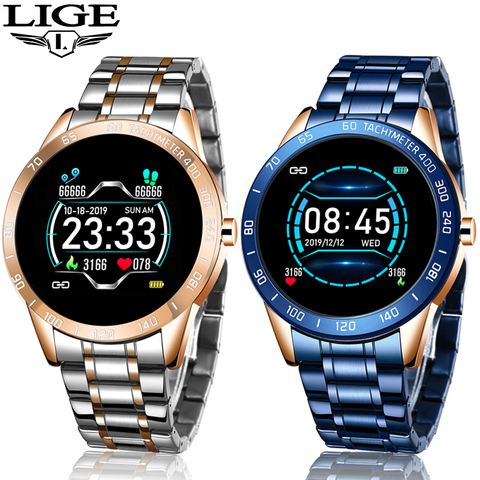 Смарт-часы LIGE мужские спортивные, водонепроницаемые, с Bluetooth ► Фото 1/6