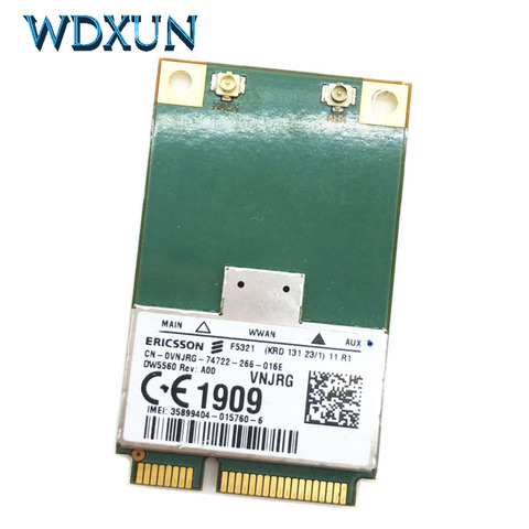 Ericsson F5321GW широкополосный мобильный 3G PCIe VNJRG WWAN карта DW5560 для Dell E5430 E5530 E6230 E6330 E6430 ATG E6530 Vostro 336 ► Фото 1/2