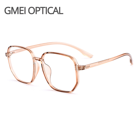 Gmei оптические прозрачные женские очки оправа большой размер ультралегкие TR90 пластиковые очки мужские большие очки для близорукости оправа M9157 ► Фото 1/6