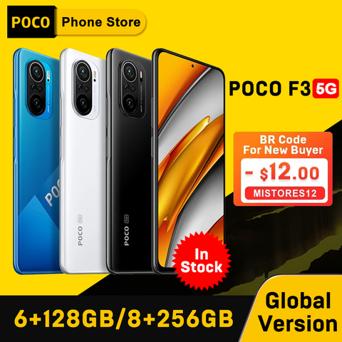 Глобальная версия POCO F3 5G 8GB 256GB Смартфон Snapdragon 870 Octa Core 6,67 