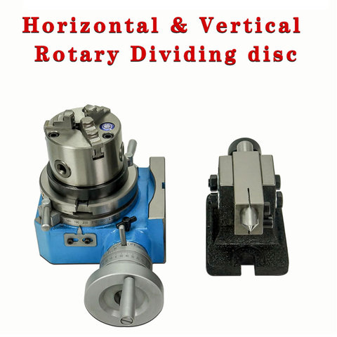 Горизонтальный многоцелевой станок с ЧПУ вертикальный индексации поворотный стол настольная перегородка 4-6 дюймов 80 мм 125 мм 3-кулачковый п... ► Фото 1/6
