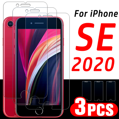 Защитное стекло для iphone se 2022, защита экрана i phone 7 8, закаленное стекло, ip ise i7 i8 se2022, защитная пленка, 1 2 3 шт. ► Фото 1/6