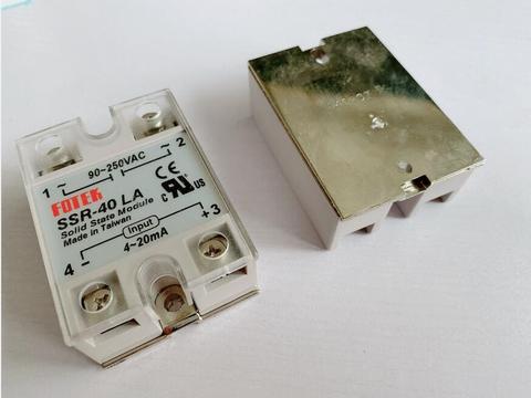 SSR-10LA SSR-25LA SSR-40LA SSR-50LA SSR-60LA SSR-80LA твердотельные реле Модуль с Пластик крышка Управление 90-250VAC для 4-20mA ► Фото 1/2