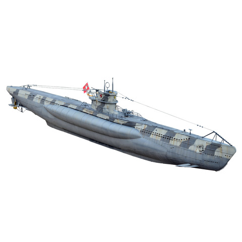 Немецкая подводная лодка типа U ARKMODEL, подводная лодка VIIC RC Масштаб 1:48, пластиковые модели, набор для хобби ► Фото 1/6