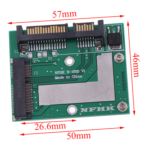 MSATA SSD до 2,5-дюймового SATA 6.0gps адаптер, плата модуля карты, мини Pcie Ssd оптом 2022 ► Фото 1/6