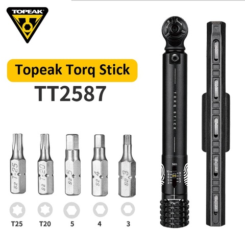 Topeak TT2587 велосипедный динамометрический ключ набор дорожный велосипед ремонт Аллен БИТ Многофункциональный MTB крутящий момент инструмент Велоспорт трещотка набор инструментов ► Фото 1/1