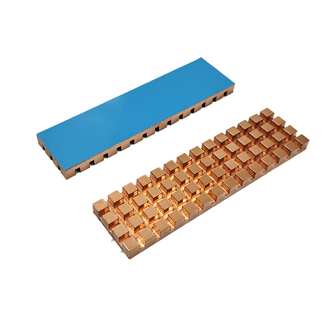 Теплоотводящий радиатор из чистой меди, теплопроводящий клей для M.2 NGFF 2280 PCI-E NVME SSD толщина 0,5/1,5/2/3/4 мм ► Фото 1/5