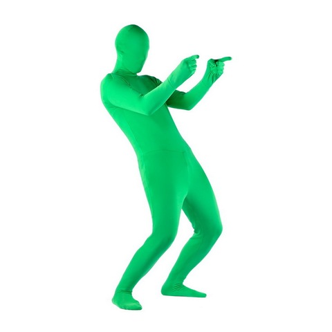 Эластичный костюм с зеленым экраном для видеосъемки Chroma Key, удобный фон с невидимым эффектом, облегающий костюм, боди, костюмы для косплея ► Фото 1/6