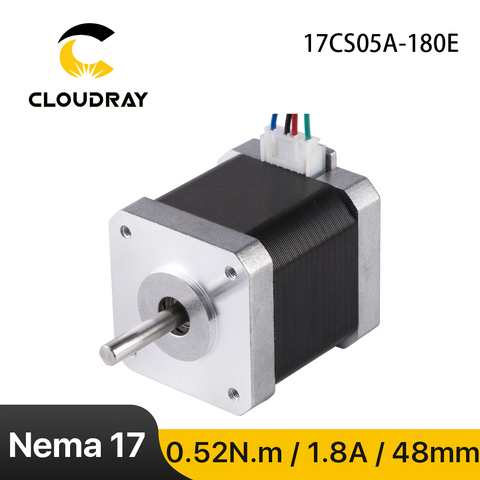 Шаговый двигатель Cloudray Nema 17, 48 мм, 52 Н, см, 1,8 А, 2 фазы, с DuPont 4-lead, для 3D-принтера, гравировально-фрезерного станка с ЧПУ ► Фото 1/6