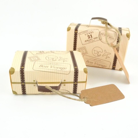 Забавная коробка 10/50 шт. креативный мини-чемодан коробка для конфет коробка для шоколада Свадебная подарочная коробка с карточкой для событ... ► Фото 1/6