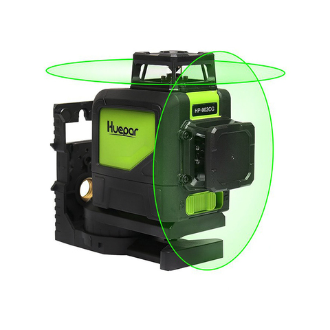 Самонивелирующийся лазерный 3D уровень Huepar 902CG 360, зеленый луч, мощный лазерный 3D уровень с 5/8/12 линиями ► Фото 1/6