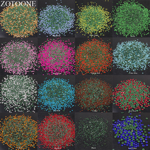 ZOTOONE железные Стразы с кристаллами горячей фиксации с плоской задней стороной 1440 смешанные Стразы для дизайна ногтей розовые камни для укра... ► Фото 1/6
