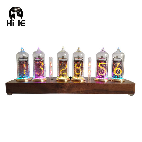 Сенсорный выключатель, электронные светящиеся трубки IN14, часы Nixie Tube, цифровые светодиодные часы, подарок, светящиеся трубки, часы для дома, прикроватный будильник Cloc ► Фото 1/5