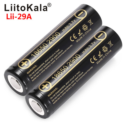 Liitokala Lii-29A 18650 3000 мАч аккумулятор 18650 2900 мАч 3,6 в разряд 20A, VP отдельные батареи, аккумулятор высокой мощности ► Фото 1/6