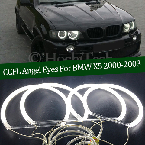 Высокое качество CCFL ангельские глазки комплект Теплый Белый Halo Кольцо для BMW X5 E53 предварительно facelift 2000 2001 2002 2003 Demon Eye ► Фото 1/6