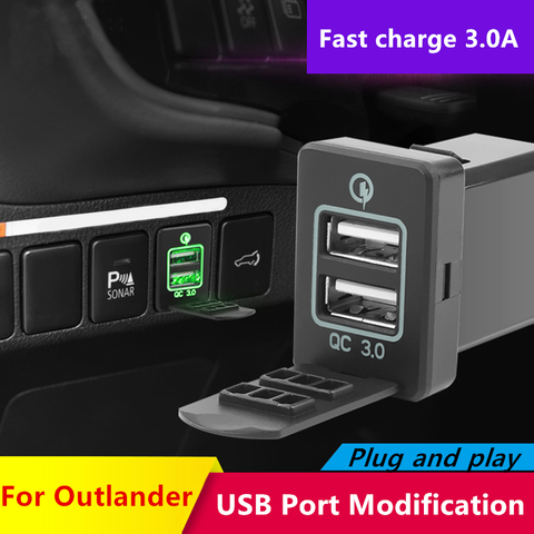 Для Mitsubishi Outlander 2013 2015 2016 2022 USB передние противотуманные фары светильник Светодиодный точечный светильник центральной Управление переключатель задний переключатель модификации ► Фото 1/6