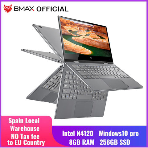 BMAX Y11 ноутбук, экран 11,6 дюймов, четырёхъядерный, Intel N4120 1920*1080 IPS, 8 Гб LPDDR4 ОЗУ 256 ГБ SSD ПЗУ, Windows 10 ► Фото 1/6