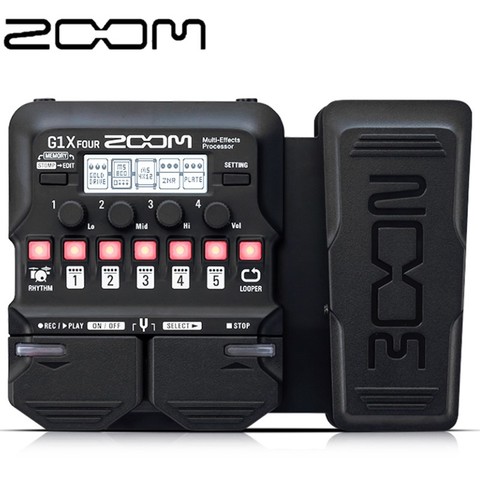 Четырехъядерный процессор ZOOM G1X для электрогитары, многофункциональные гитарные эффекты, аудио музыкальные инструменты, аксессуары G1, четыре ► Фото 1/5