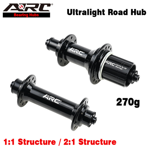 Ультралегкая дорожная втулка ARC 270g, 4 отверстия, 48 щелчков, передняя 100, задняя 130, ступица подшипника NBK, 20, 24 Отверстия, велосипедная втулка, V-т... ► Фото 1/6