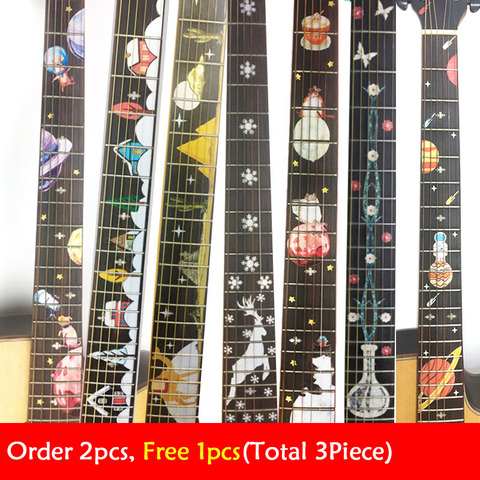 Лидер продаж, наклейки для гитарной доски «сделай сам», инкрустированные наклейки для шеи гитары, наклейки для укулеле серии Space ► Фото 1/6