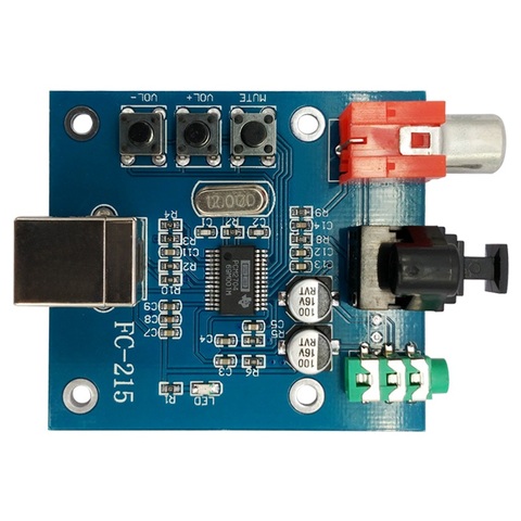 PCM2704 аудио DAC USB к S/PDIF звуковая карта hifi DAC декодер плата 3,5 мм аналоговый коаксиальный Оптический волоконный выход ► Фото 1/3