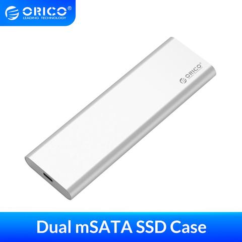 ORICO 2 Bay mSATA SSD чехол Type-C USB3.1 10 Гбит/с Gen2 mSATA SDD поддержка Raid 0 PM ТБ Max Совместимость с Windows/Linux/Mac ► Фото 1/6