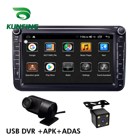 Автомобильный мультимедийный плеер Android 9,0, автомобильный DVD-плеер с GPS-навигацией, автомобильная стереосистема для VW/polo/golf/passat/skoda octavia, экран... ► Фото 1/6