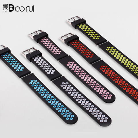 Ремешок BOORUI для xiaomi Amazfit pace, силиконовый браслет для xiaomi amazfit bip mijia quartz Garmin Forerunner 645 Vivoactive 3, 20 мм 22 мм ► Фото 1/6