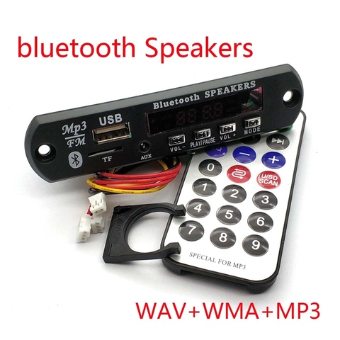 Автомобильный Bluetooth-приемник 12 В постоянного тока, mp3-плеер, декодер, плата, FM-радио, TF, USB, 3,5 мм, AUX, аудио для Iphone XS, WAV, WMA, MP3 ► Фото 1/4