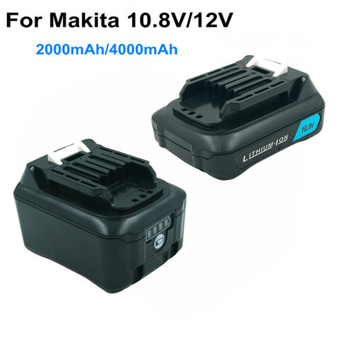 Литий-ионный аккумулятор для электроинструментов Makita BL1016 BL1015 BL1041 BL1021 DF331D, 12 В, 10,8 В, 2000 мАч/4000 мАч ► Фото 1/6