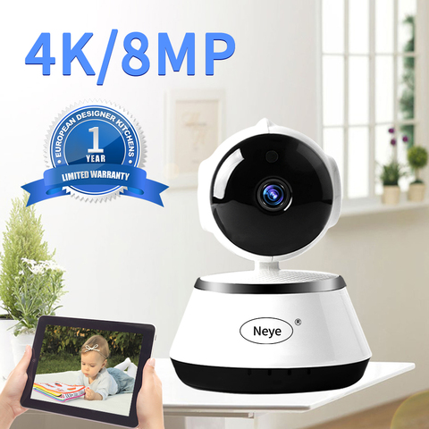 Беспроводная IP-камера N_eye, 8 Мп, 1080P, HD, облачная, умное автоматическое отслеживание людей, домашняя система видеонаблюдения, стандартная каме... ► Фото 1/6