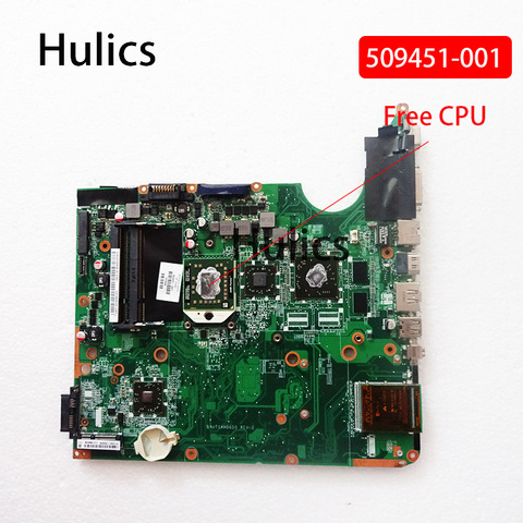 Оригинальная материнская плата Hulics для ноутбука HP Pavilion DV6 DV6Z dv6-1000, материнская плата DDR2 509451-001, материнская плата с бесплатным ЦП ► Фото 1/5