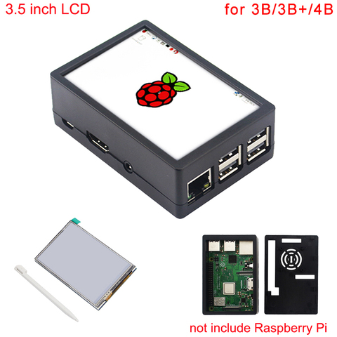 3,5 дюймов Raspberry Pi 3 Model B + сенсорный экран Экран 480*320 ЖК-дисплей Дисплей + стилус для сенсорного экрана + ABS чехол для Raspberry Pi 4 модели B / 3B + /3B ► Фото 1/6