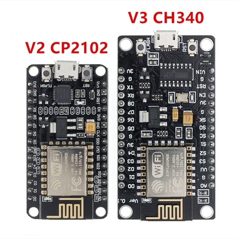 Беспроводной модуль CH340/CP2102 NodeMcu V3 V2 Lua WIFI Интернет вещей Плата развития ESP8266 ESP-12E с pcb антенной ► Фото 1/6