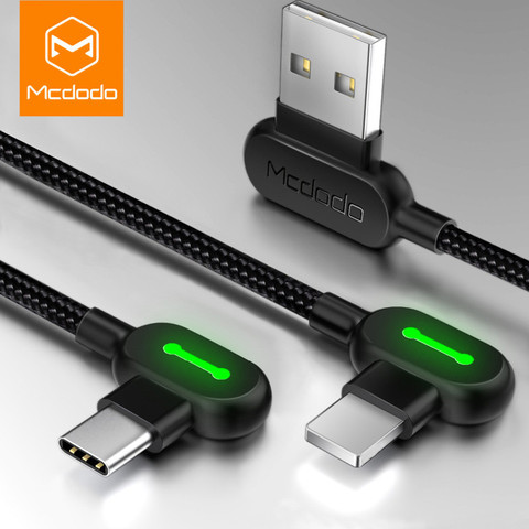 MCDODO USB кабель Быстрая зарядка мобильный телефон зарядное устройство USB C микро кабель для передачи данных для iPhone 12 11 Pro Xs Max Xr X 8 7 6s Plus 5s ► Фото 1/6