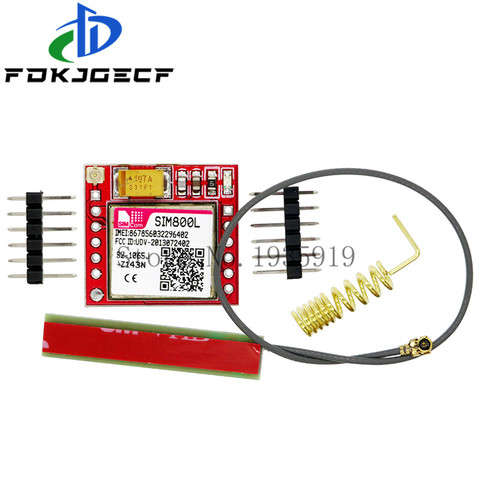 Миниатюрный SIM800L GPRS GSM модуль карта MicroSIM Core Беспроводная плата четырехдиапазонный последовательный порт TTL с антенной ► Фото 1/2