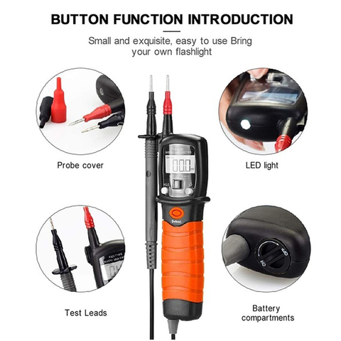 BTMETER BT-38B, цифровой мультиметр Ручной Тип ручки, ЖК-дисплей с подсветкой, Вольтметр постоянного/переменного тока, тестер непрерывности ► Фото 1/6