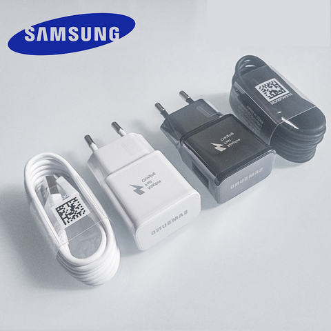 Быстрое зарядное устройство для Samsung S10, S8, S9 Plus, 9 В, 1,67 А, кабель быстрой зарядки типа C для Galaxy A30, A40, A50, A70, A60, note 10, 8, 9 ► Фото 1/6
